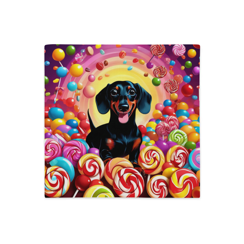 PugMug Custom Black Dachshund Premium Pillow Case