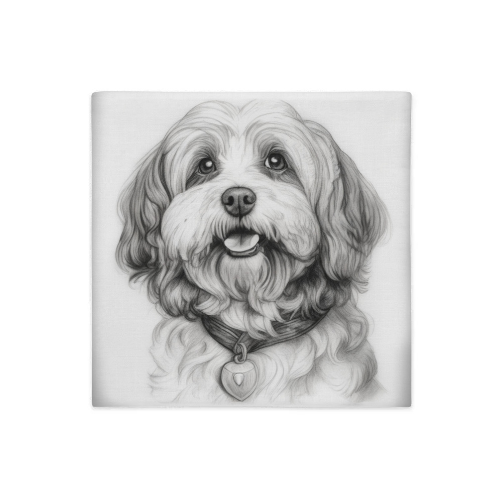 PugMug Custom White Havanese Dog Premium Pillow Case