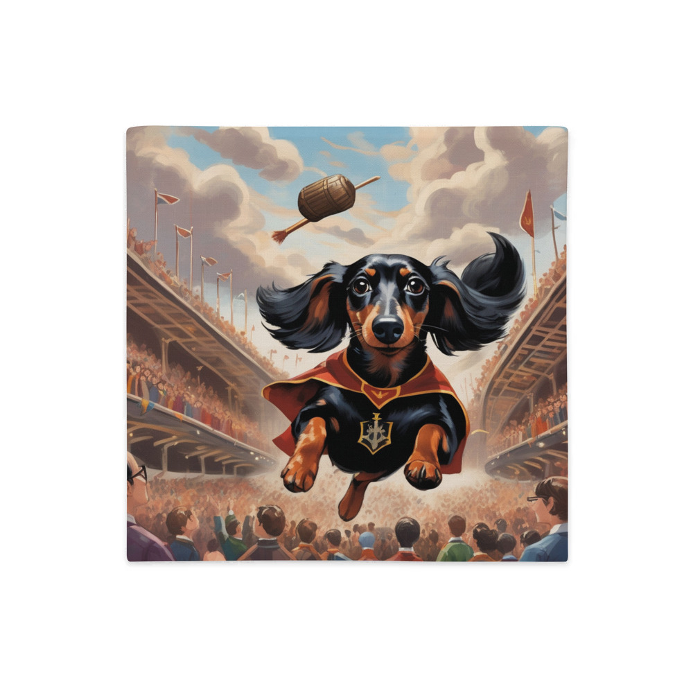 PugMug Custom Black Dachshund Premium Pillow Case