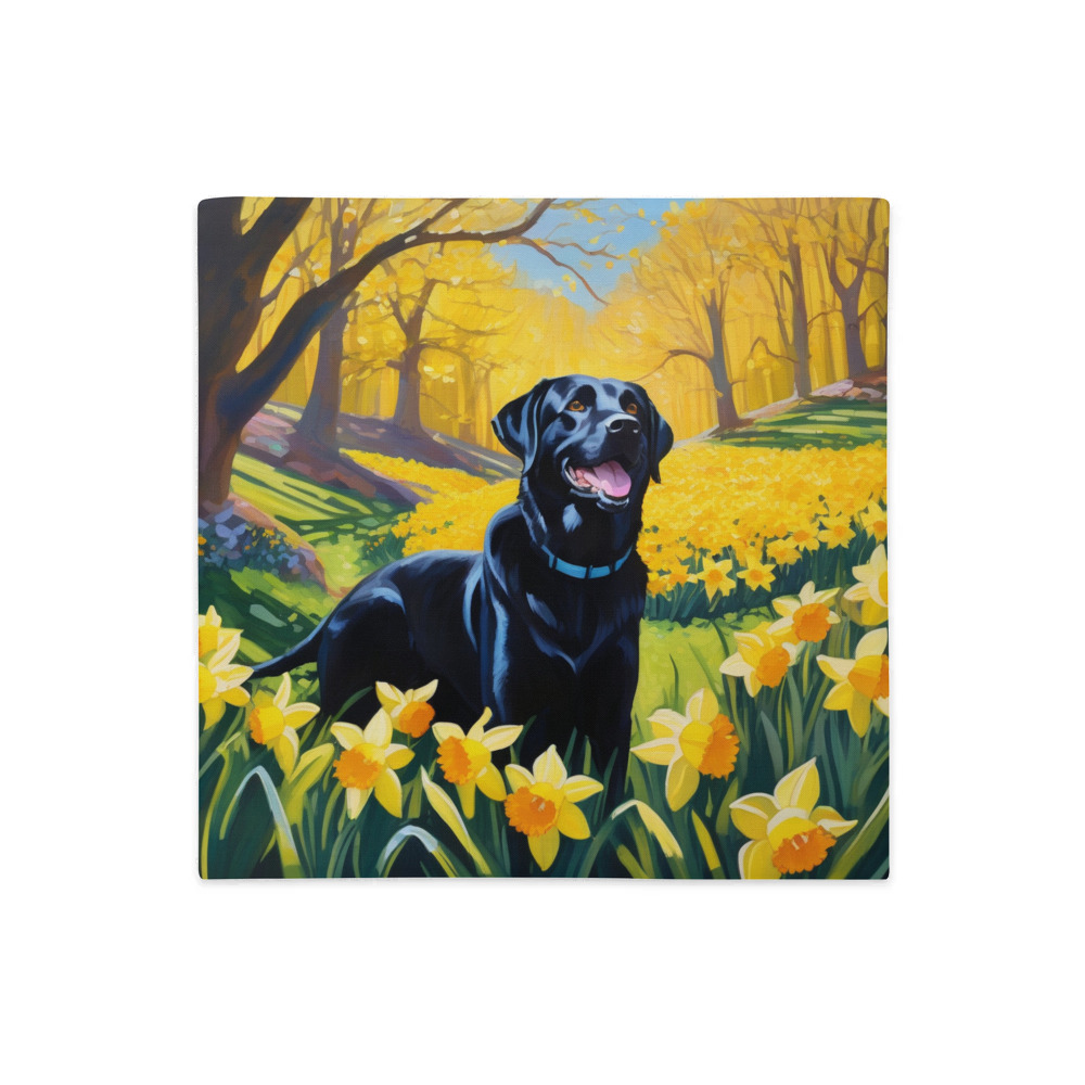 PugMug Custom Black Labrador Retriever Premium Pillow Case