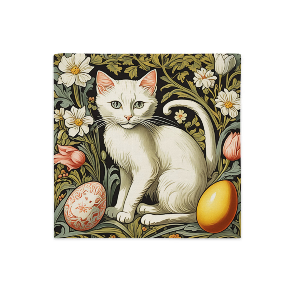 PugMug Custom White Companion Cat Premium Pillow Case