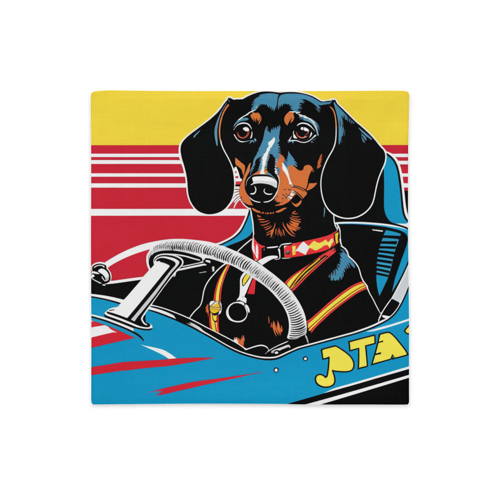 PugMug Custom Black Dachshund Premium Pillow Case