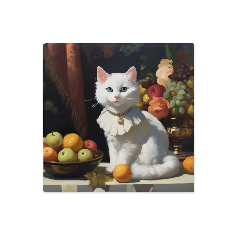 PugMug Custom White Companion Cat Premium Pillow Case