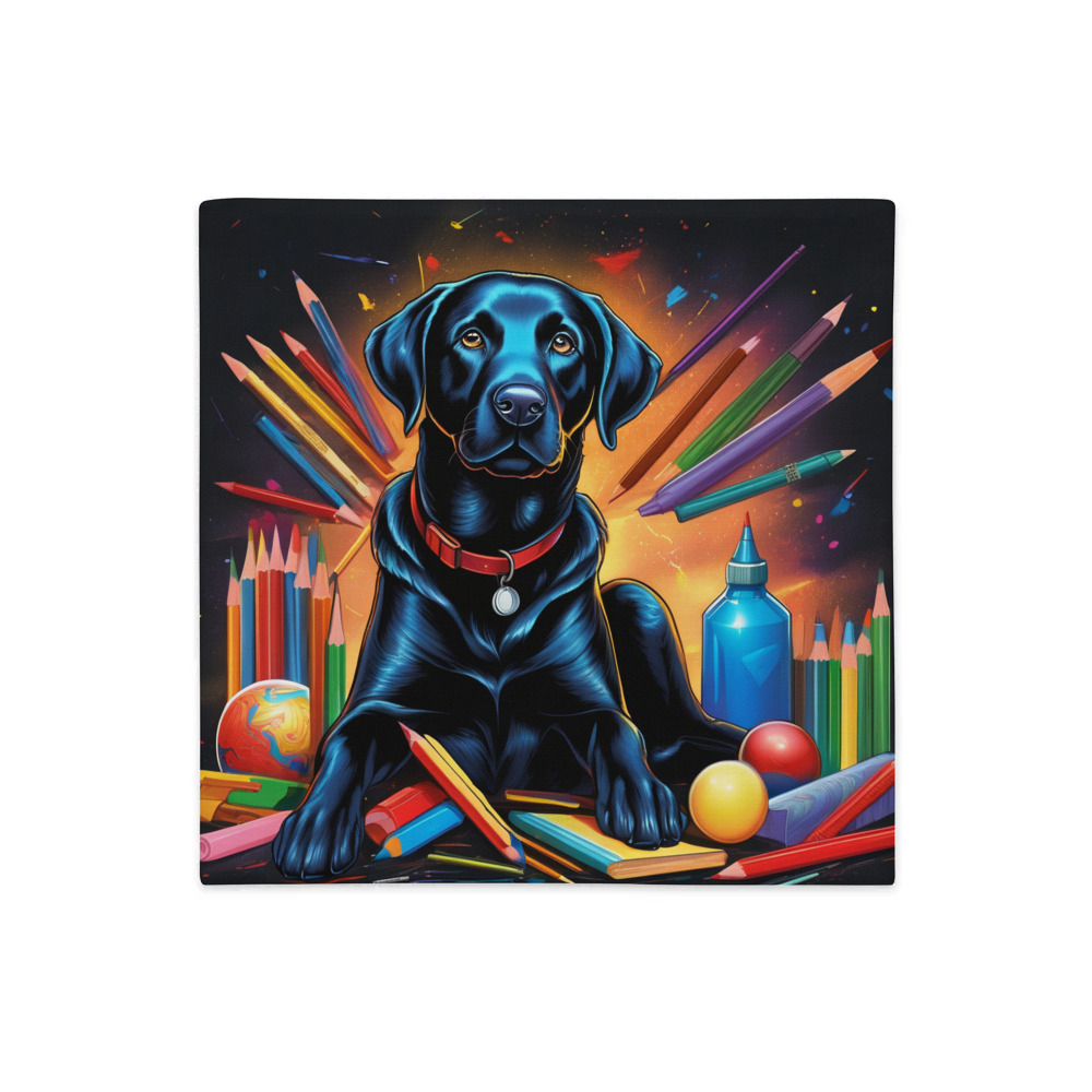 PugMug Custom Black Labrador Retriever Premium Pillow Case