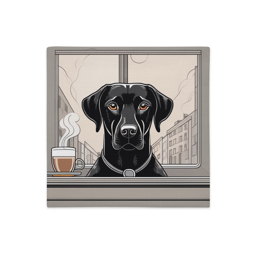 PugMug Custom Black Labrador Retriever Premium Pillow Case