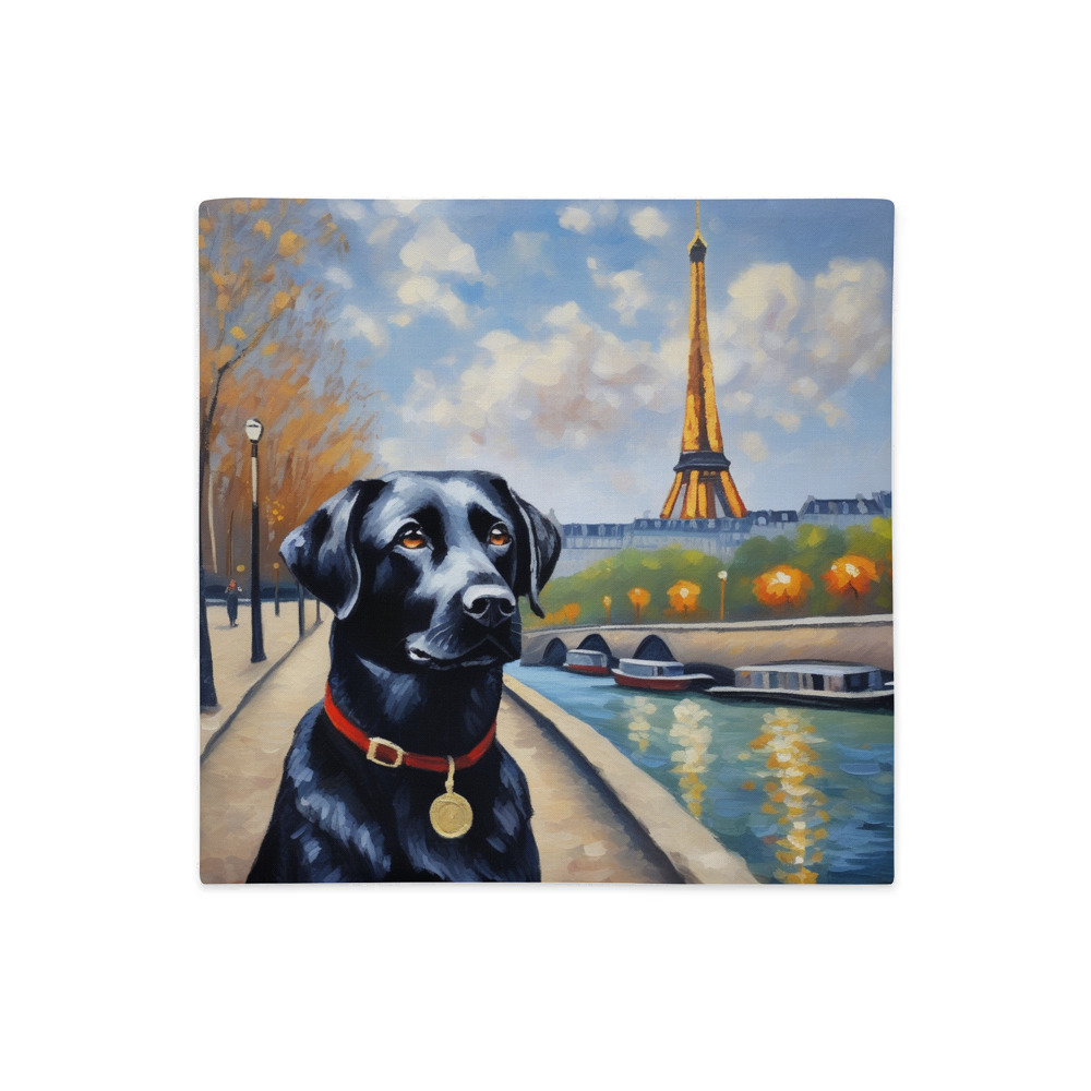 PugMug Custom Black Labrador Retriever Premium Pillow Case