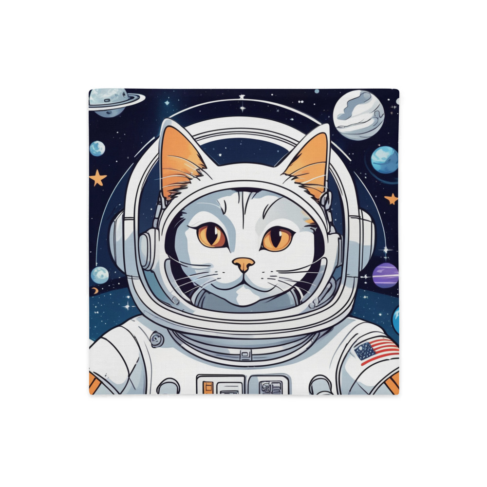 PugMug Custom White Companion Cat Premium Pillow Case