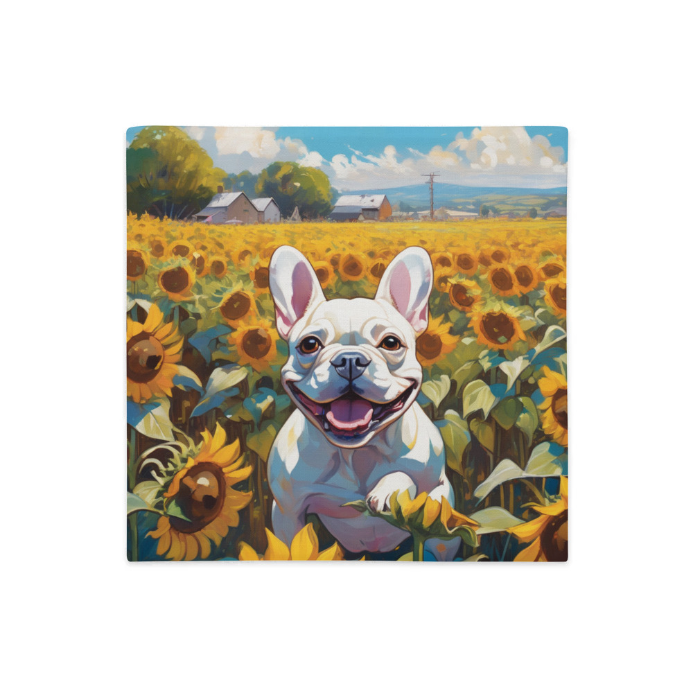 PugMug Custom White French Bulldog Premium Pillow Case