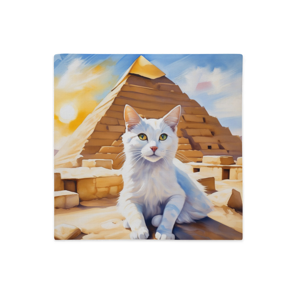 PugMug Custom White Companion Cat Premium Pillow Case