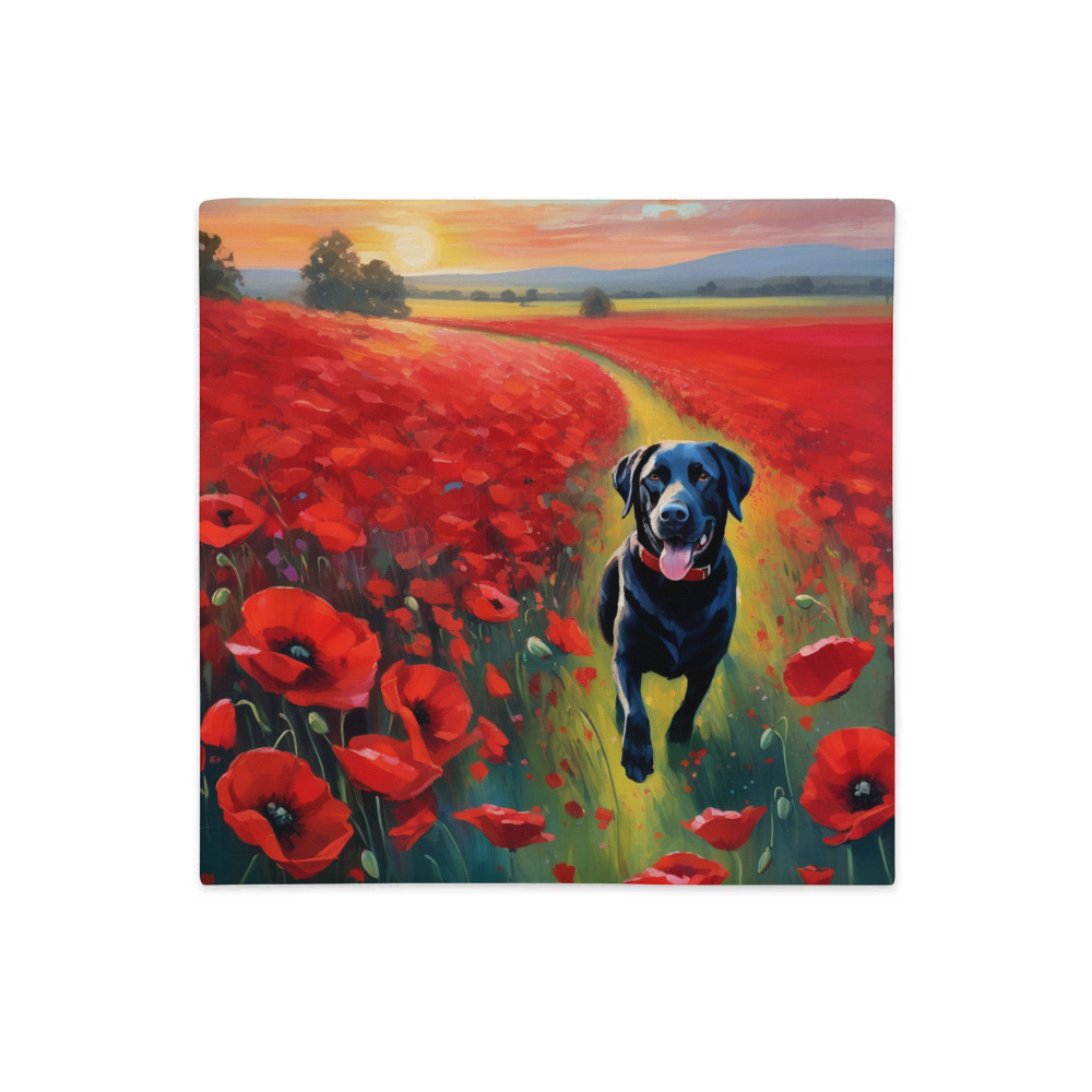 PugMug Custom Black Labrador Retriever Premium Pillow Case