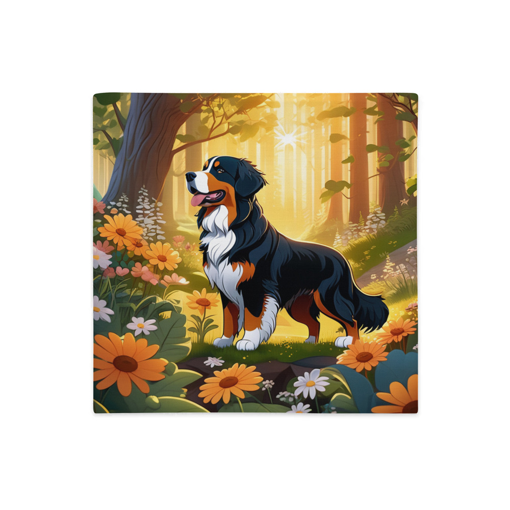 PugMug Custom Bernese Mountain Dog Premium Pillow Case