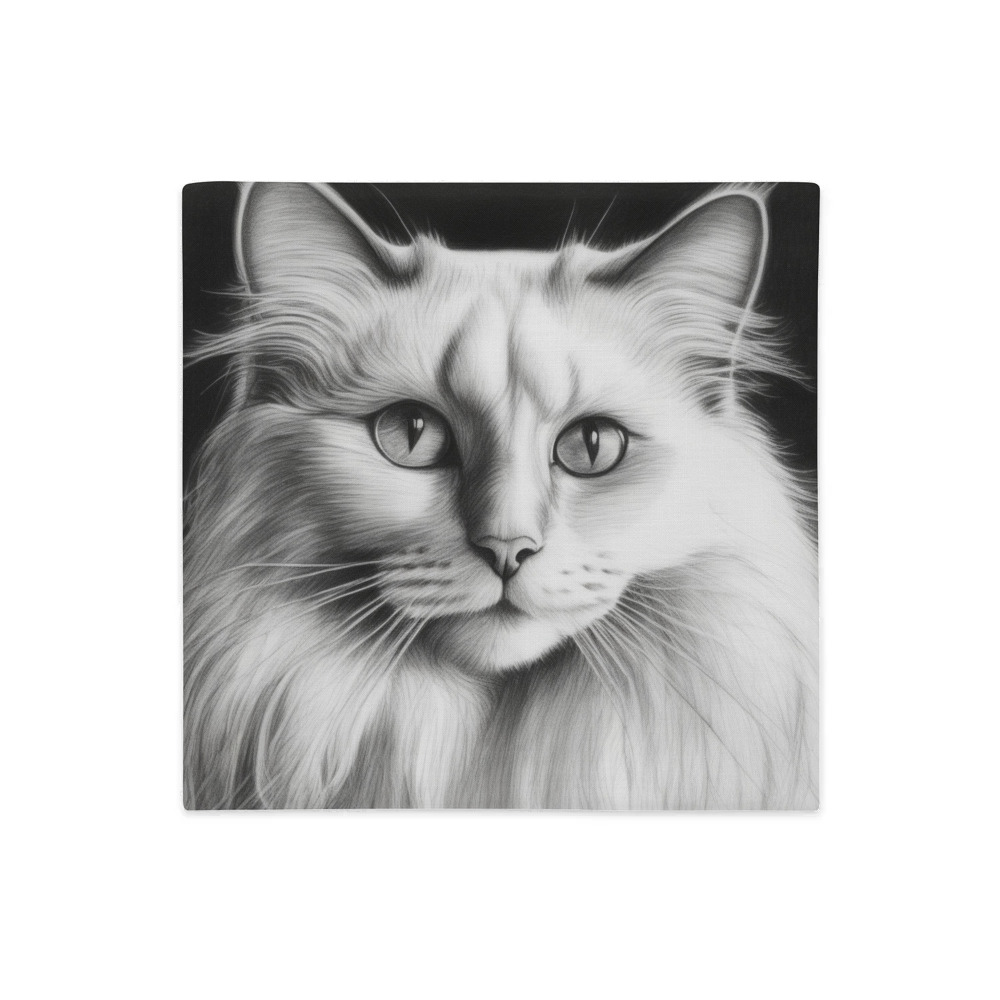 PugMug Custom White Ragdoll Cat Premium Pillow Case