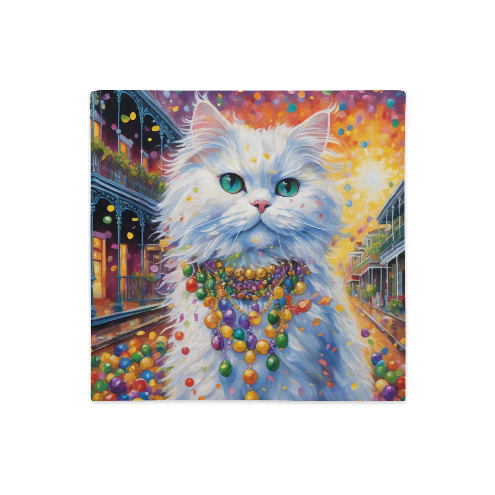 PugMug Custom White Persian Cat Premium Pillow Case