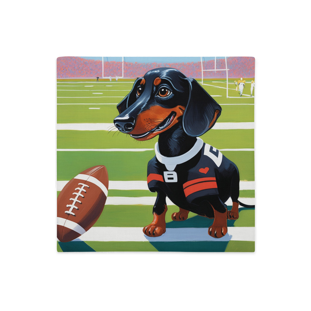 PugMug Custom Black Dachshund Premium Pillow Case