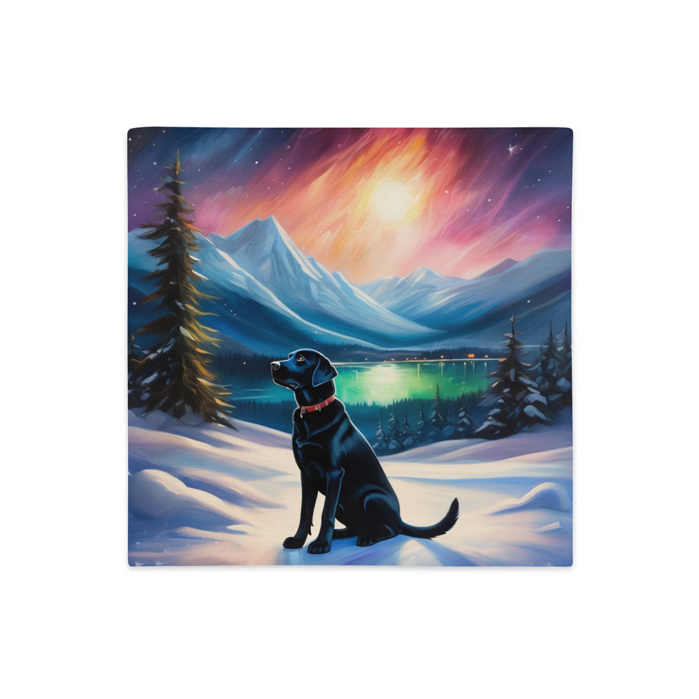 PugMug Custom Black Labrador Retriever Premium Pillow Case