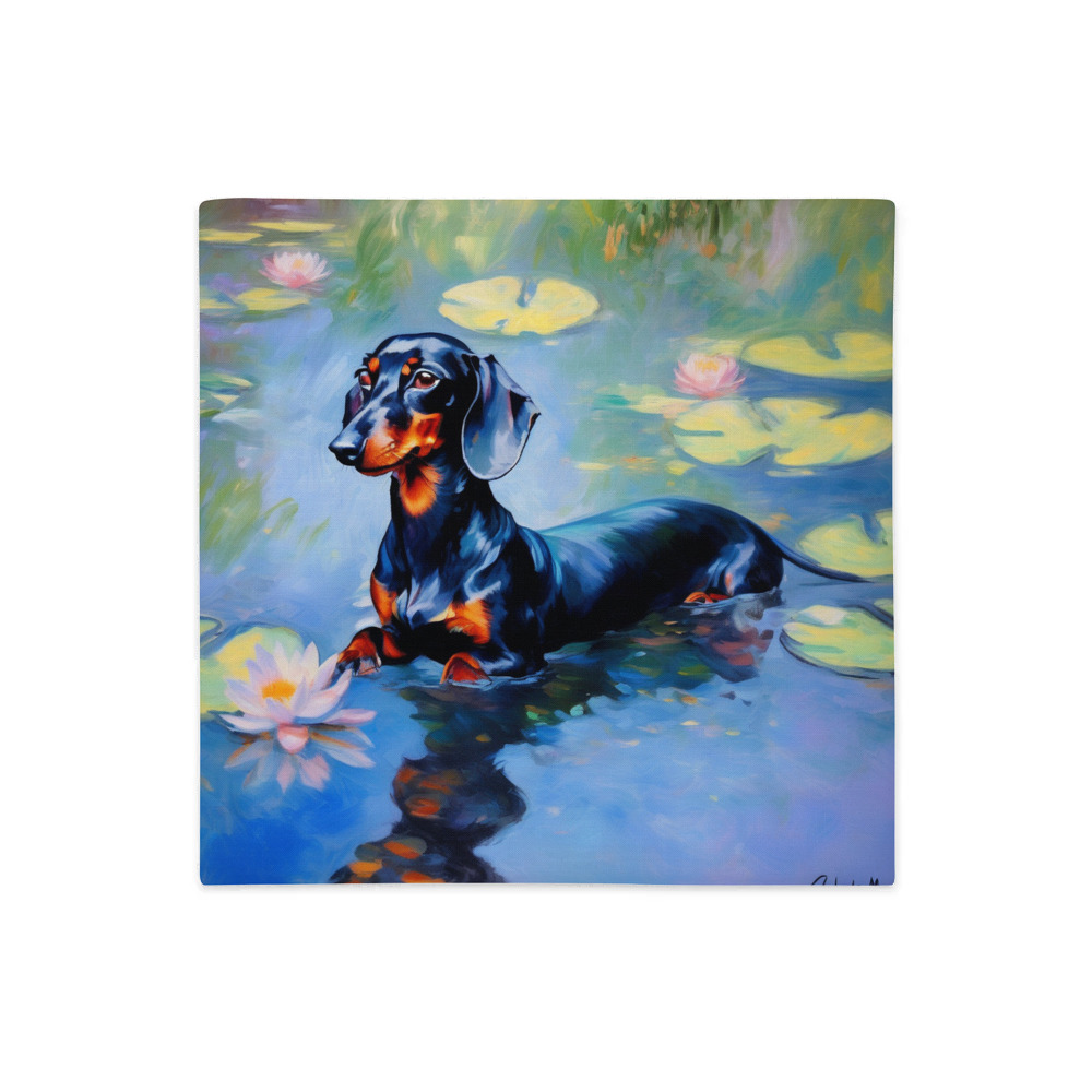 PugMug Custom Black Dachshund Premium Pillow Case