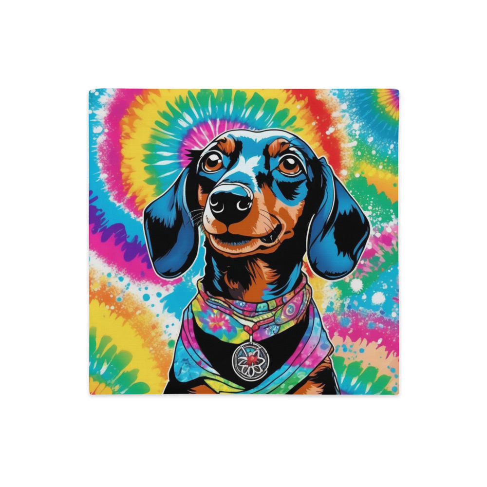 PugMug Custom Black Dachshund Premium Pillow Case