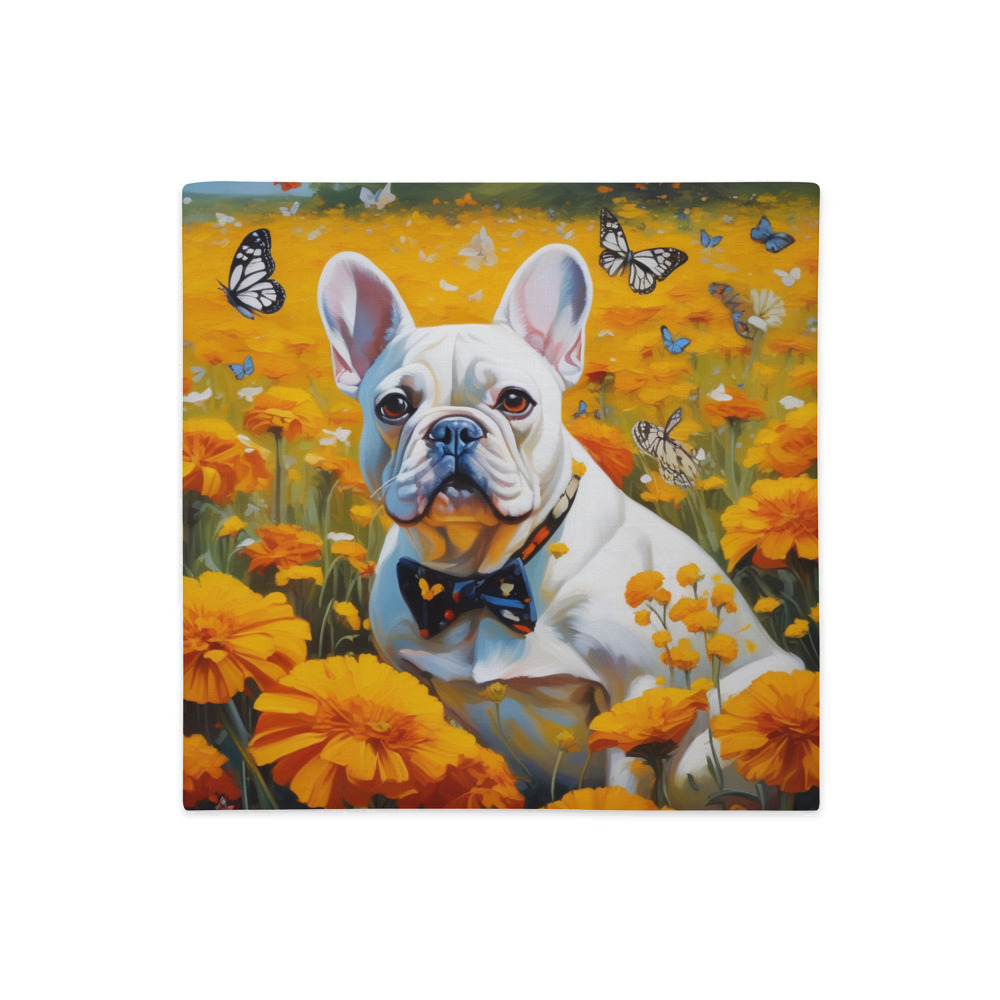 PugMug Custom White French Bulldog Premium Pillow Case
