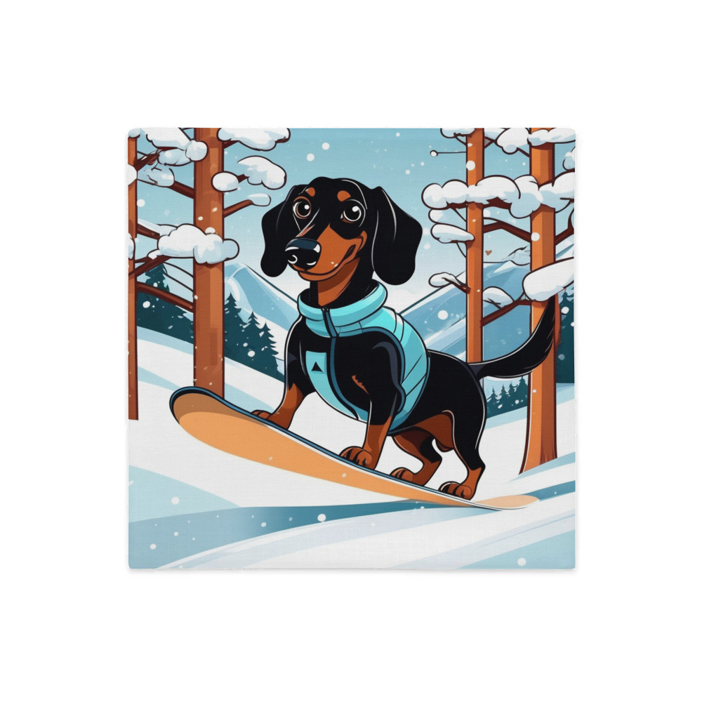 PugMug Custom Black Dachshund Premium Pillow Case