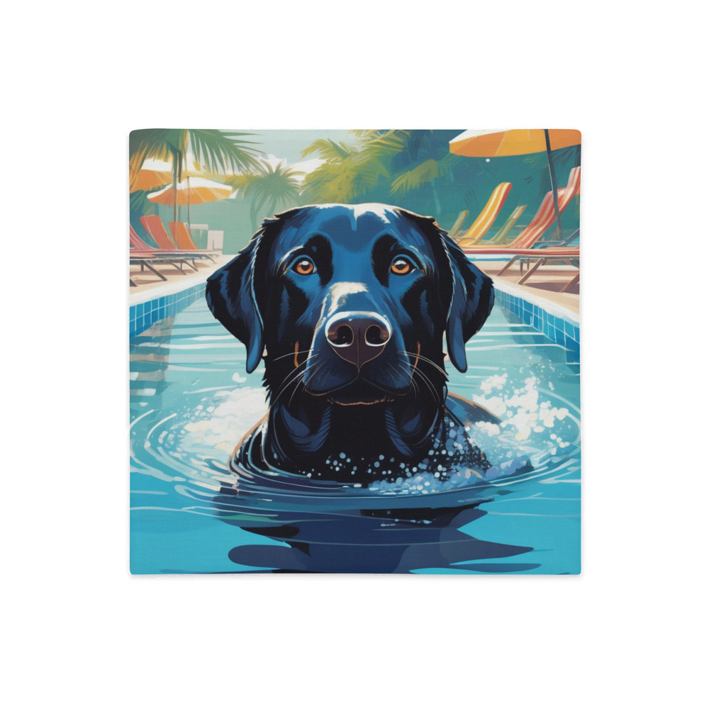 PugMug Custom Black Labrador Retriever Premium Pillow Case