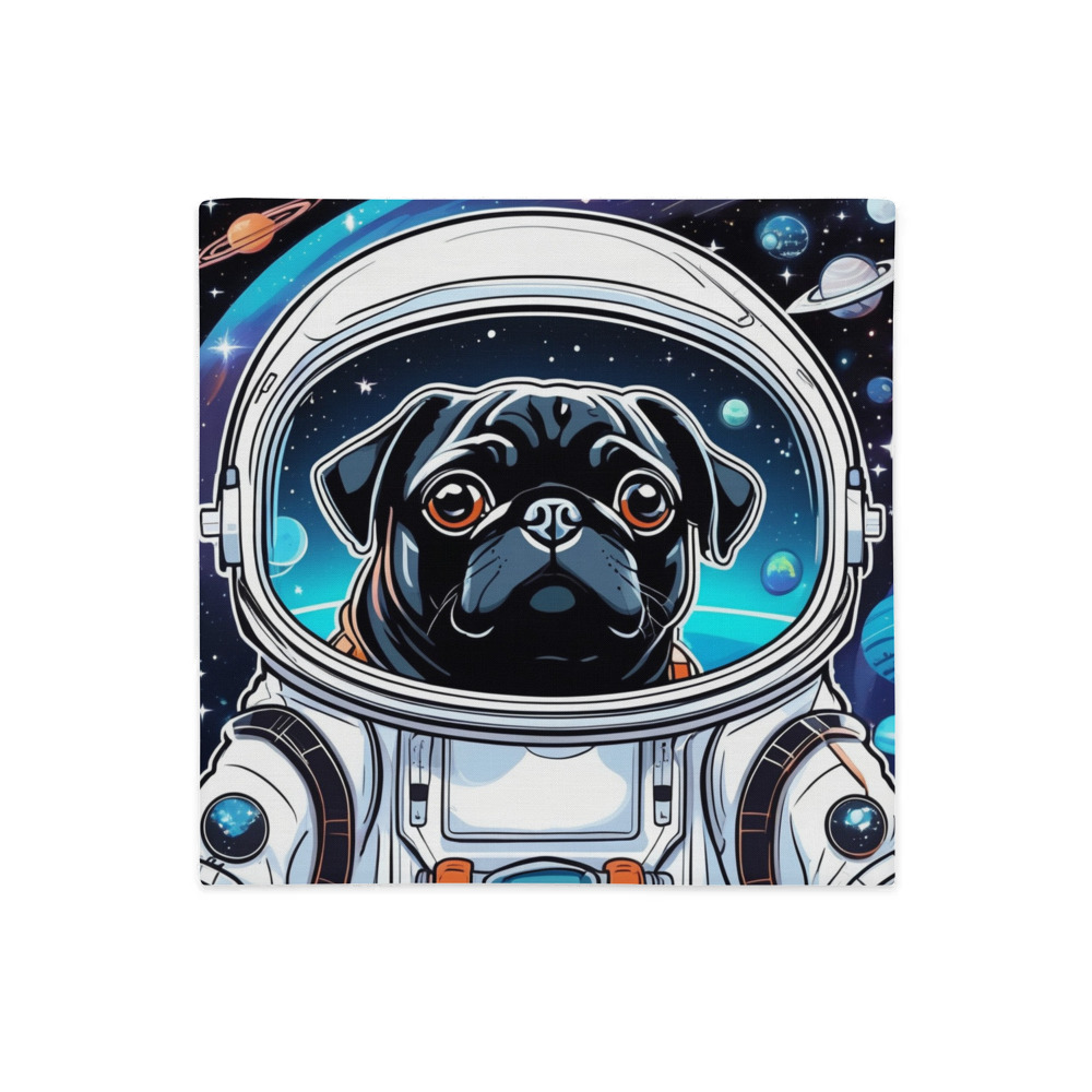 PugMug Custom Black Pug Premium Pillow Case