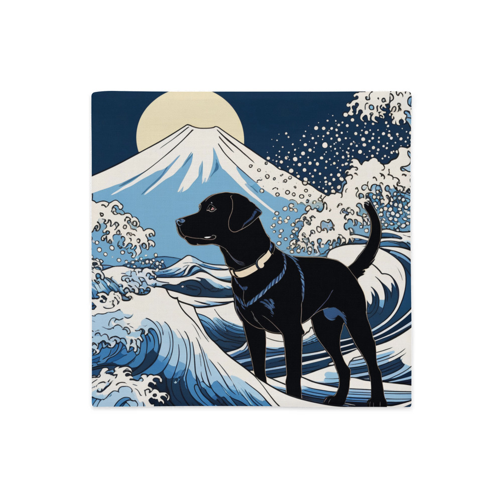 PugMug Custom Black Labrador Retriever Premium Pillow Case