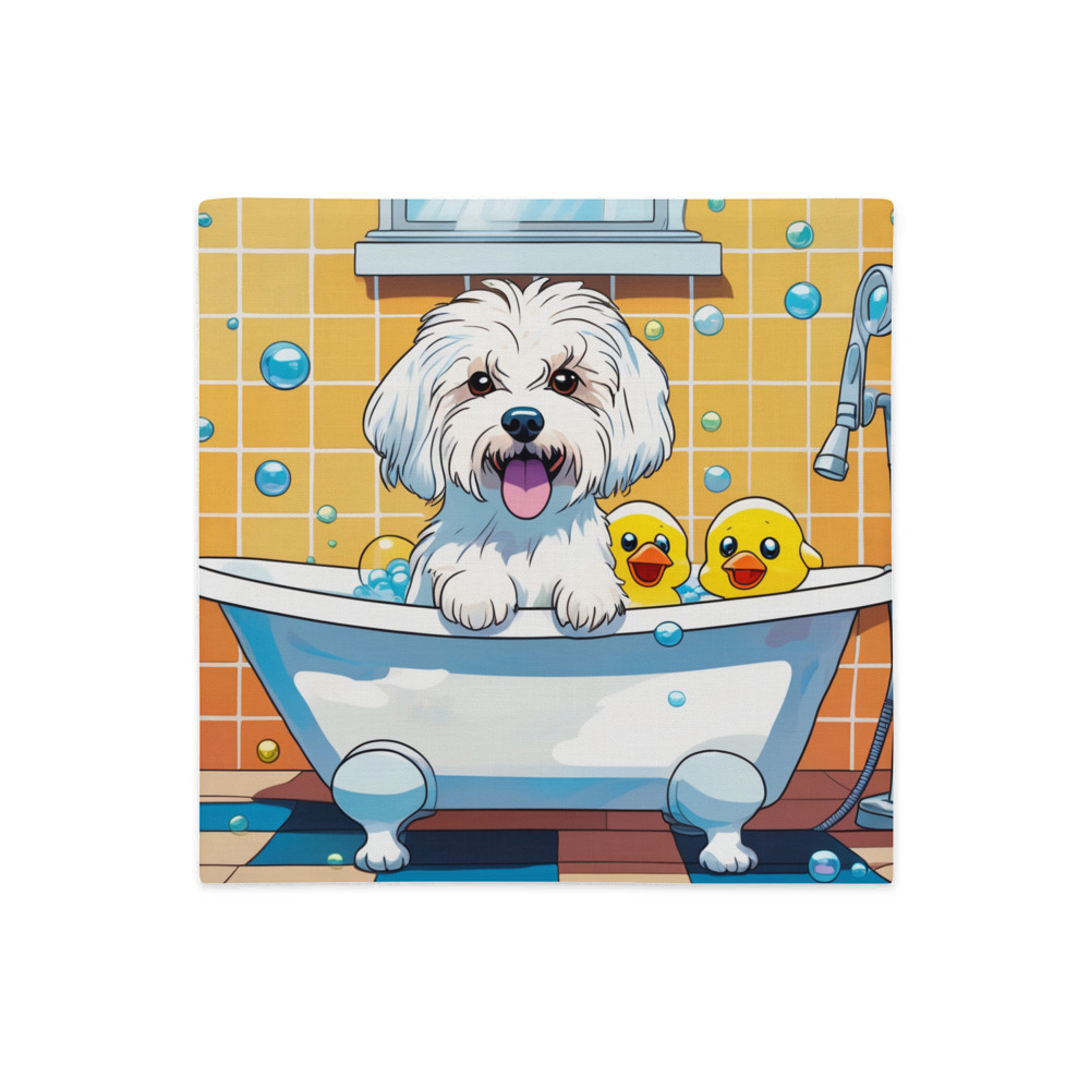 PugMug Custom White Havanese Dog Premium Pillow Case