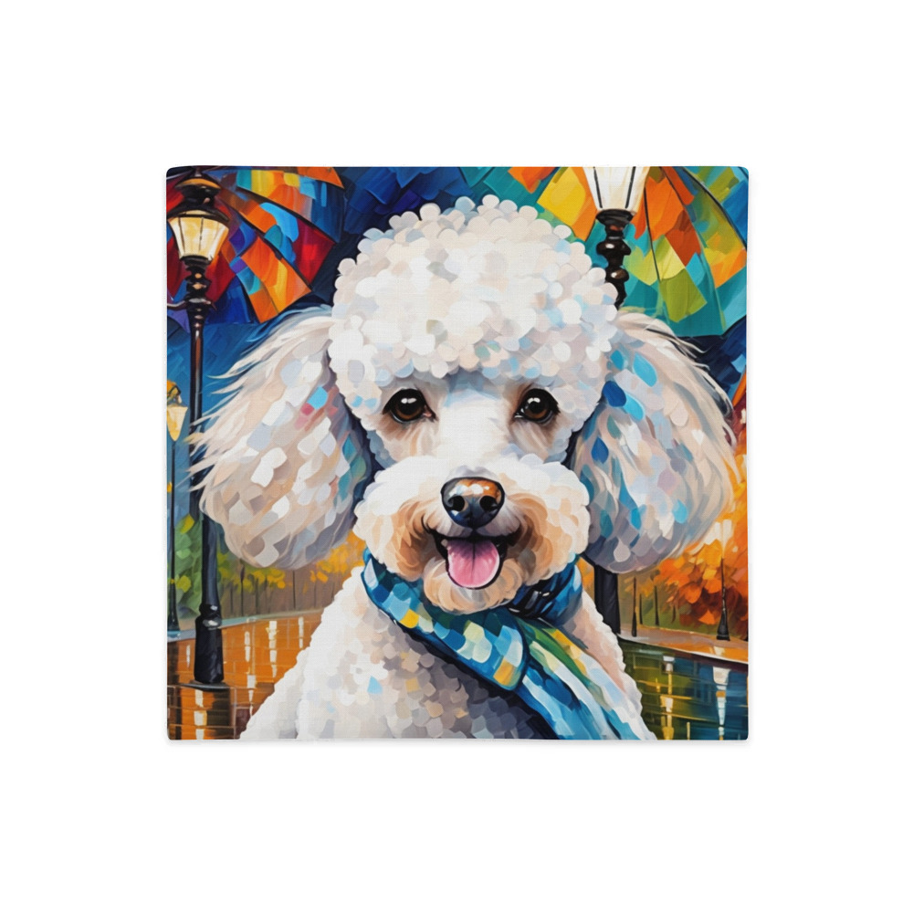 PugMug Custom White Poodle Premium Pillow Case
