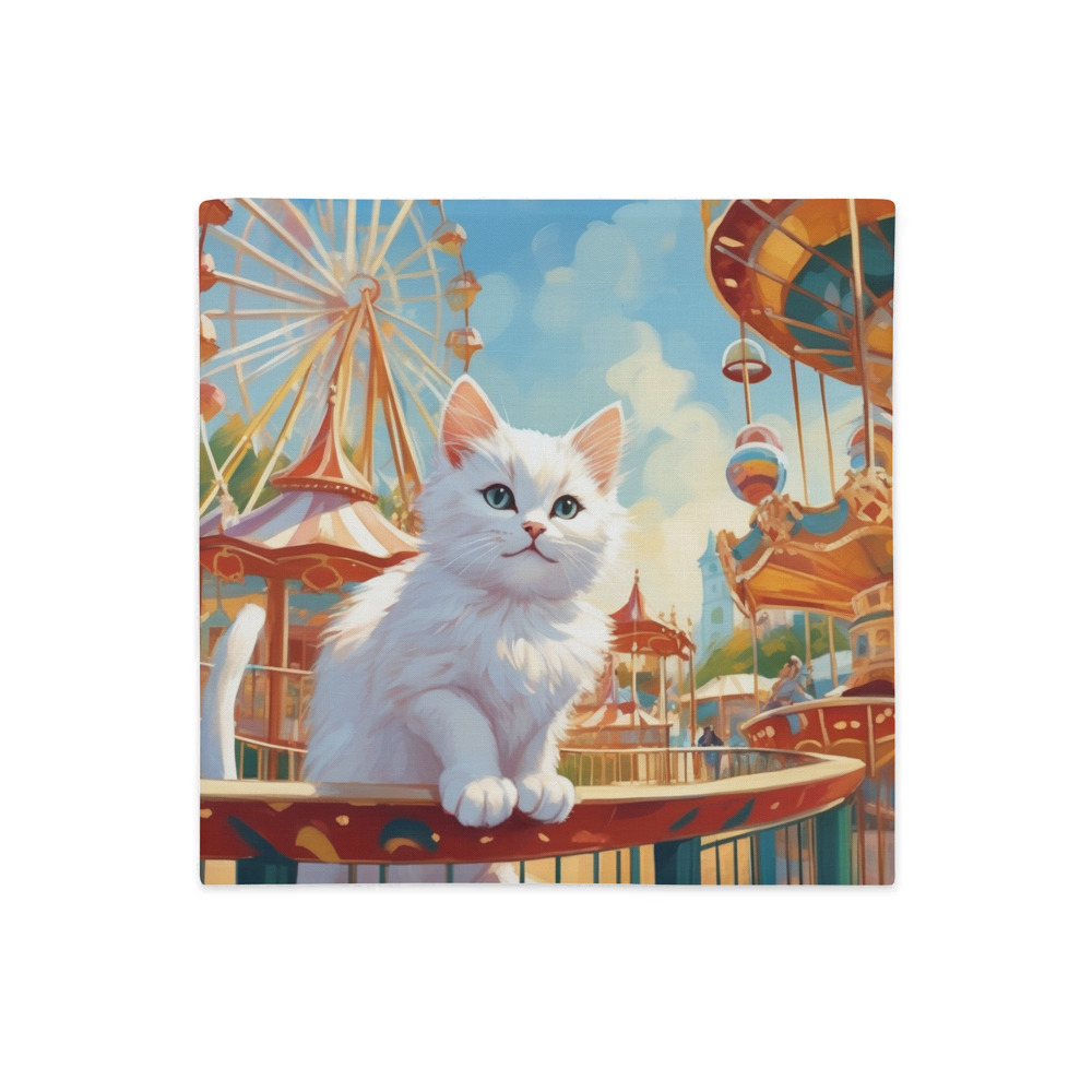 PugMug Custom White Companion Cat Premium Pillow Case