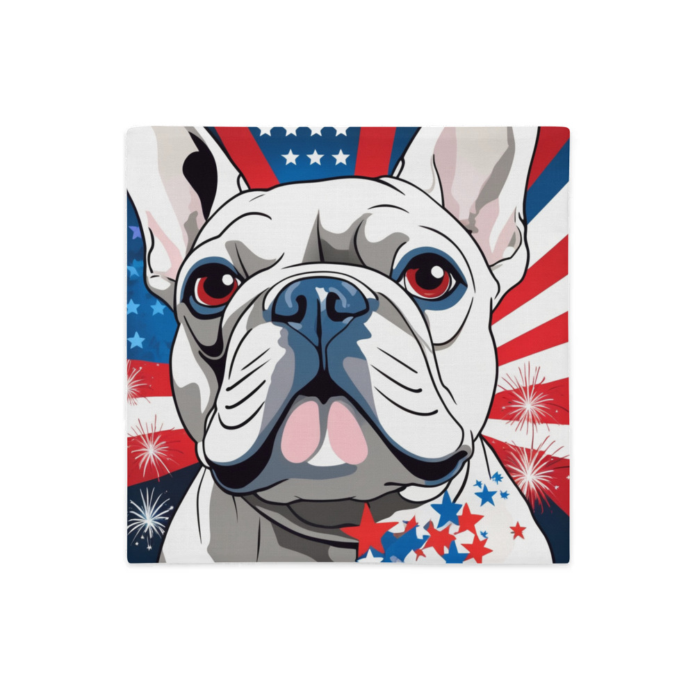PugMug Custom White French Bulldog Premium Pillow Case