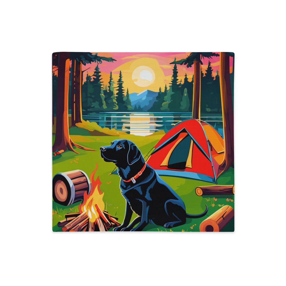 PugMug Custom Black Labrador Retriever Premium Pillow Case