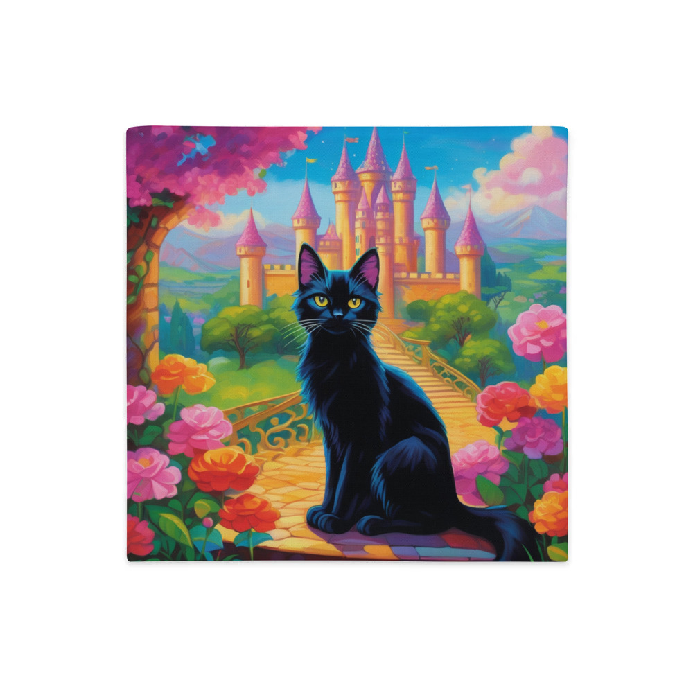 PugMug Custom Black Companion Cat Premium Pillow Case