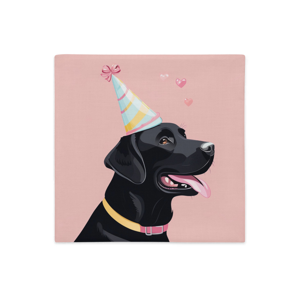 PugMug Custom Black Labrador Retriever Premium Pillow Case