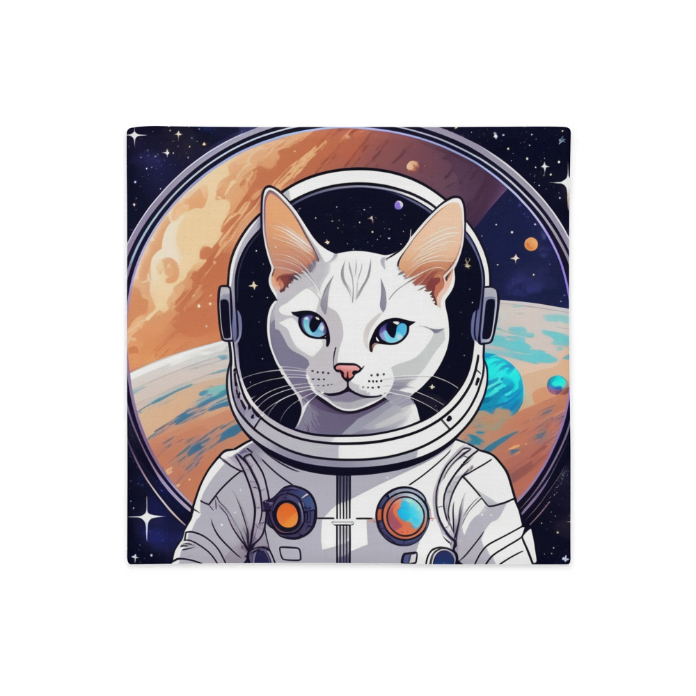 PugMug Custom White Abyssinian Cat Premium Pillow Case