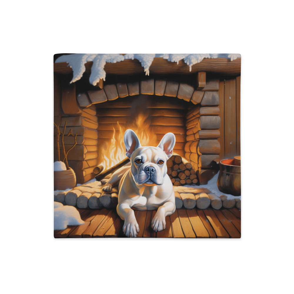 PugMug Custom White French Bulldog Premium Pillow Case