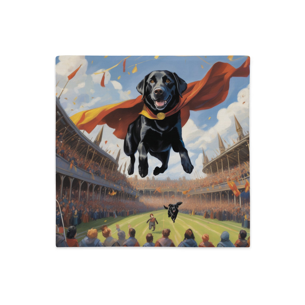 PugMug Custom Black Labrador Retriever Premium Pillow Case