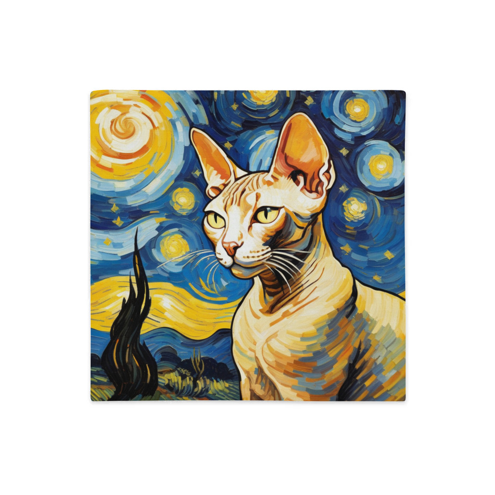 PugMug Custom Tabby Sphynx Cat Premium Pillow Case