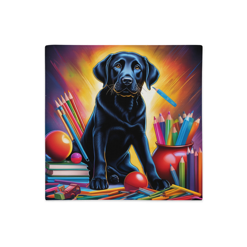 PugMug Custom Black Labrador Retriever Premium Pillow Case