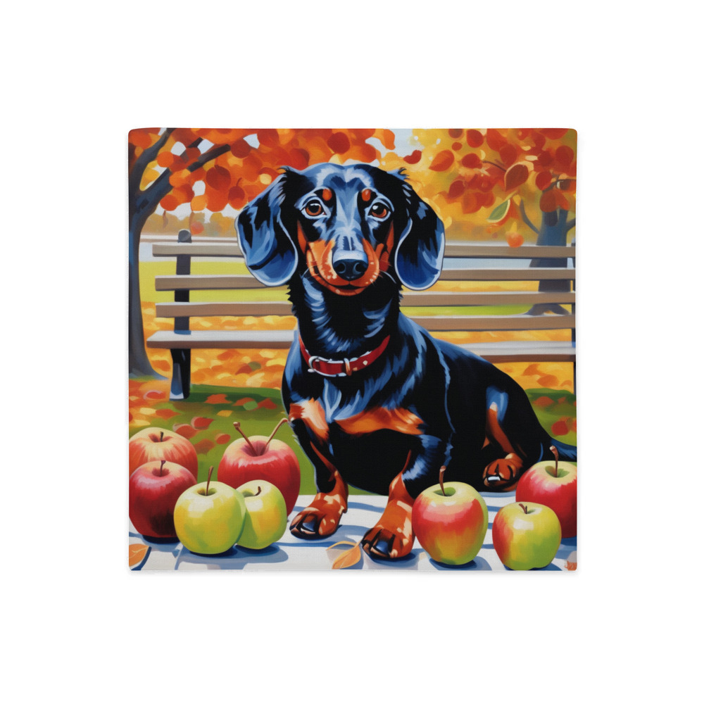 PugMug Custom Black Dachshund Premium Pillow Case