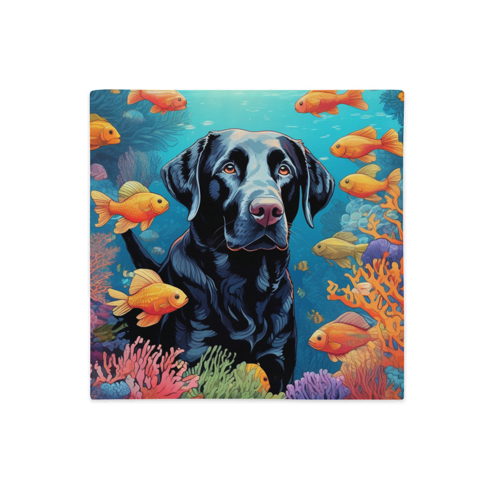 PugMug Custom Black Labrador Retriever Premium Pillow Case