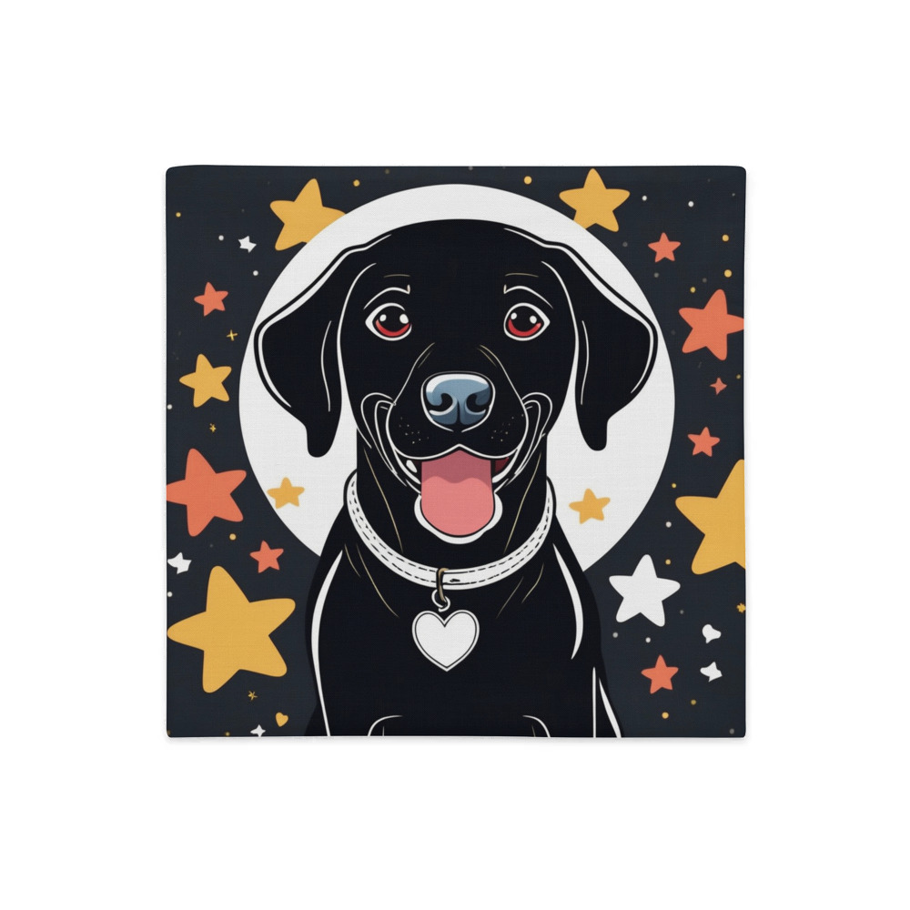 PugMug Custom Black Labrador Retriever Premium Pillow Case