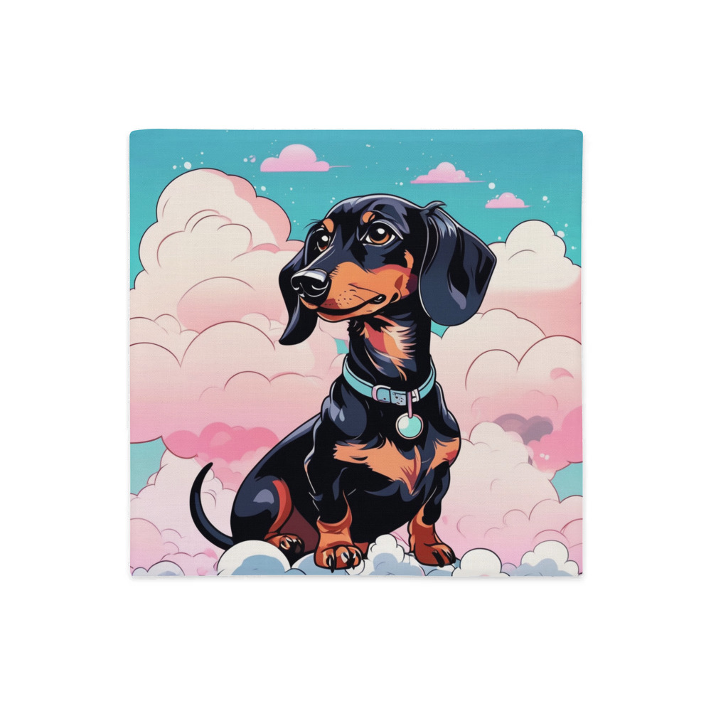 PugMug Custom Black Dachshund Premium Pillow Case