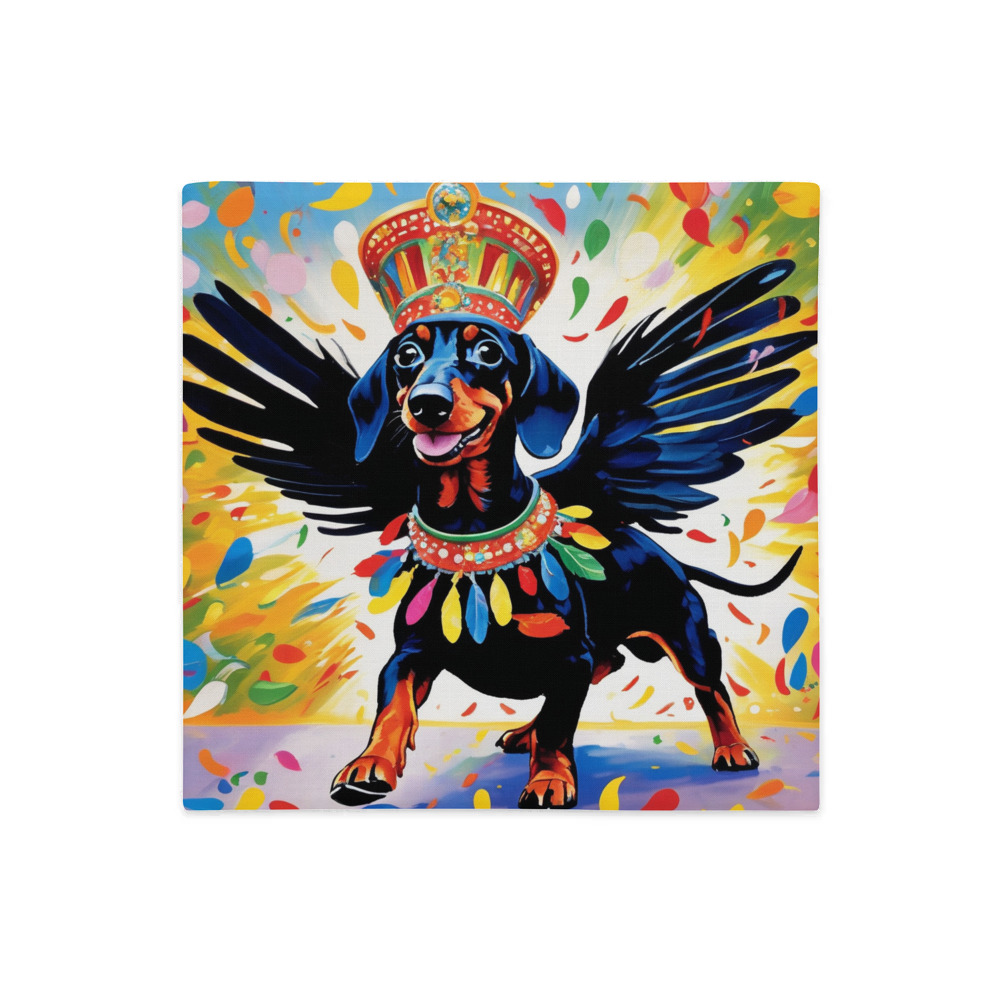 PugMug Custom Black Dachshund Premium Pillow Case