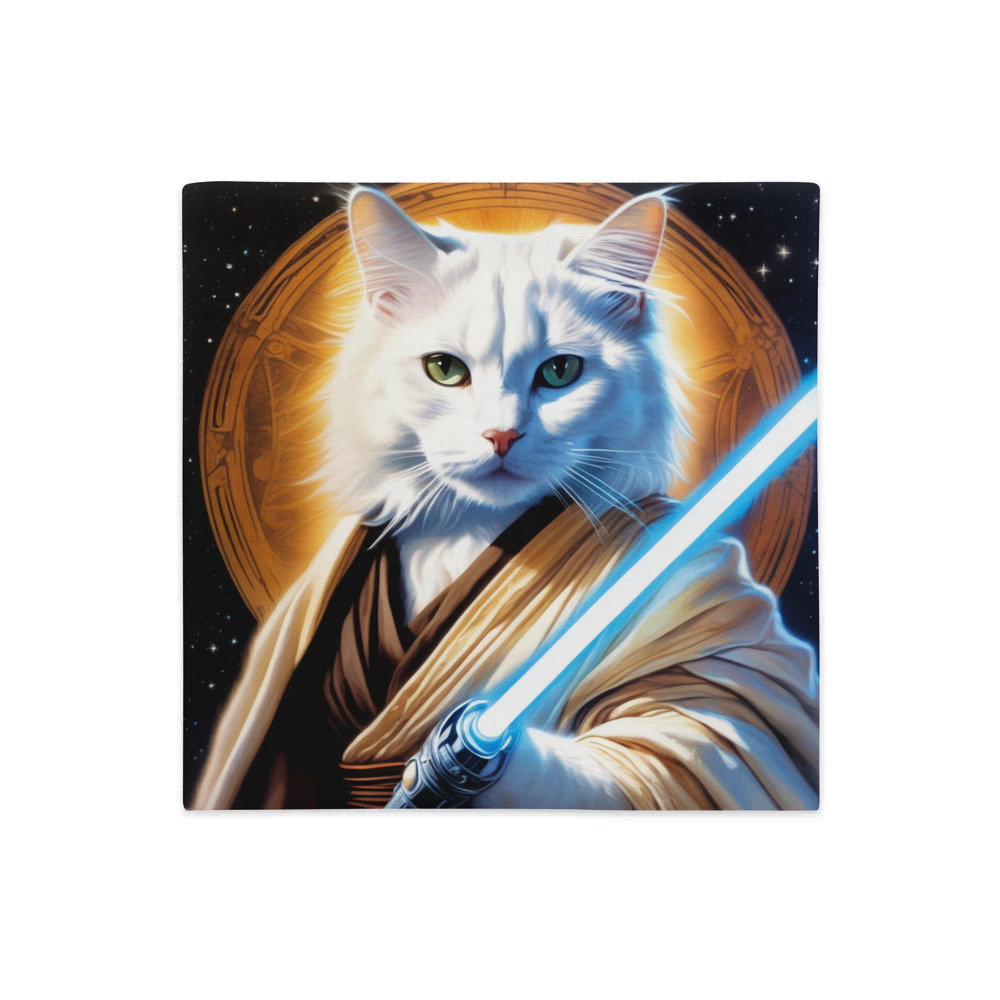 PugMug Custom White Companion Cat Premium Pillow Case