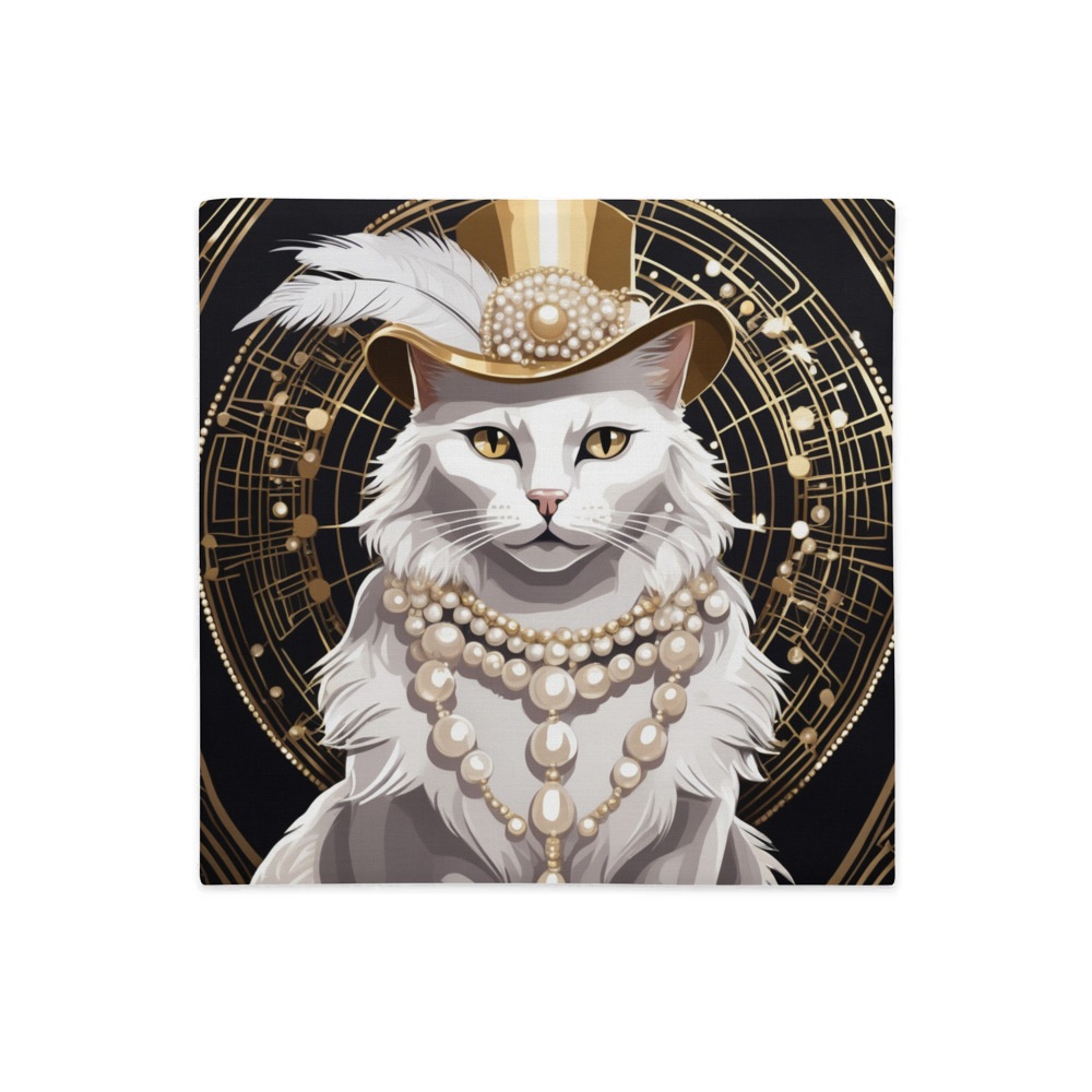 PugMug Custom White Companion Cat Premium Pillow Case