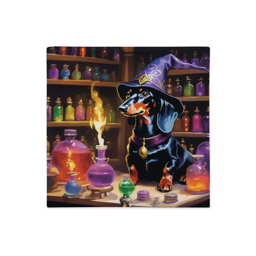 PugMug Custom Black Dachshund Premium Pillow Case