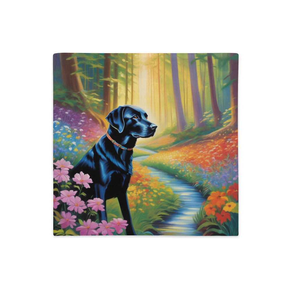 PugMug Custom Black Labrador Retriever Premium Pillow Case