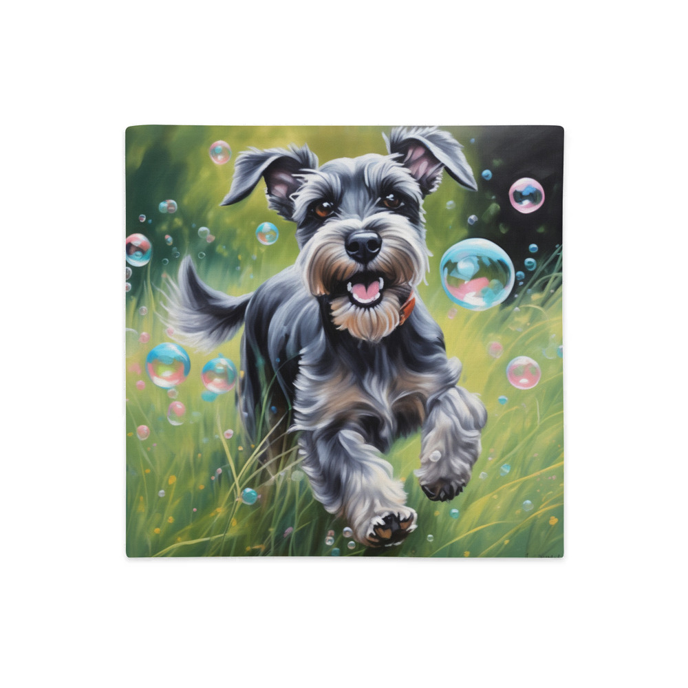 PugMug Custom Miniature Schnauzer Premium Pillow Case