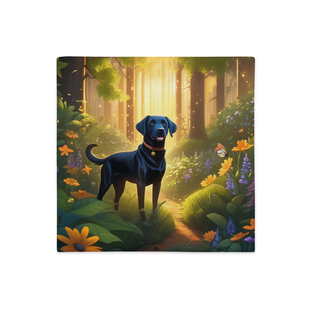 PugMug Custom Black Labrador Retriever Premium Pillow Case