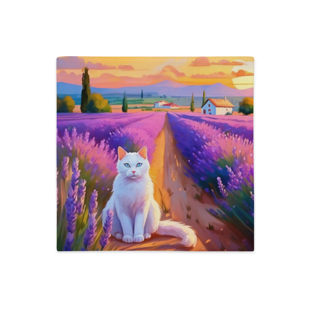 PugMug Custom White Companion Cat Premium Pillow Case